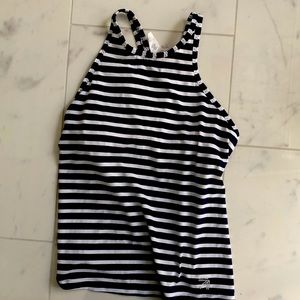 New Balance striped, racer back workout tank top